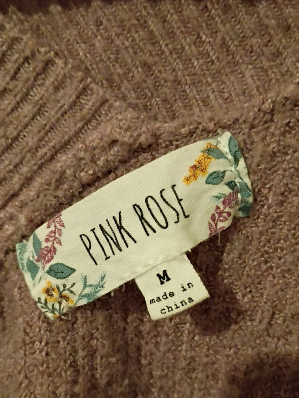 Pink Rose Purple 💜 Sweater - Picture 3 of 5